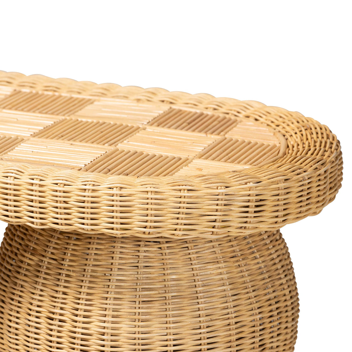 Bali & Pari Hisao Rattan Checkered Console Table