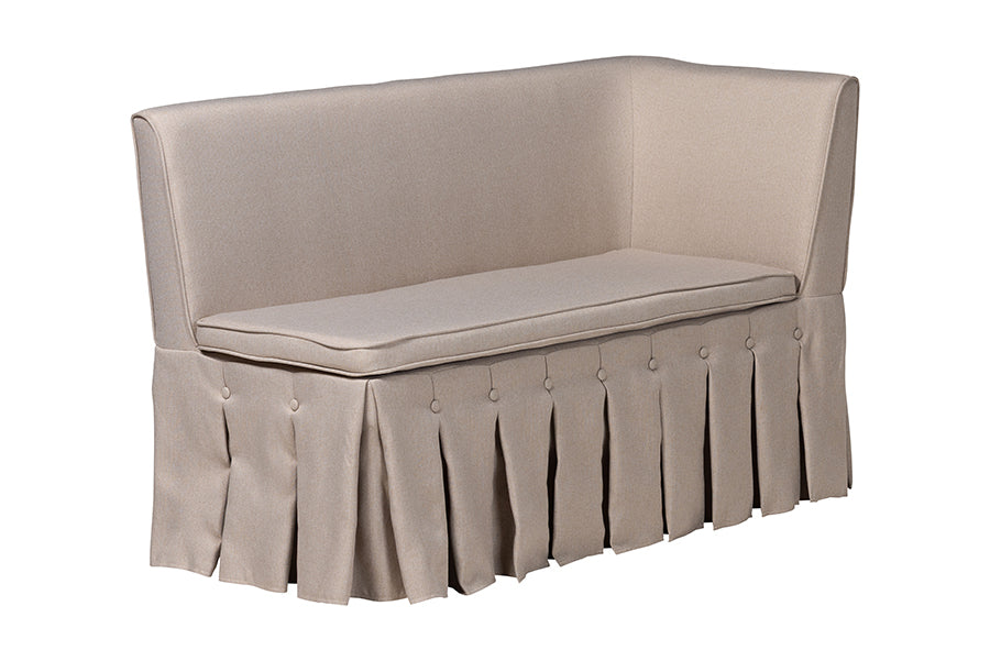Meyer 2-Piece Fabric Upholstered Dining Nook Bench Set