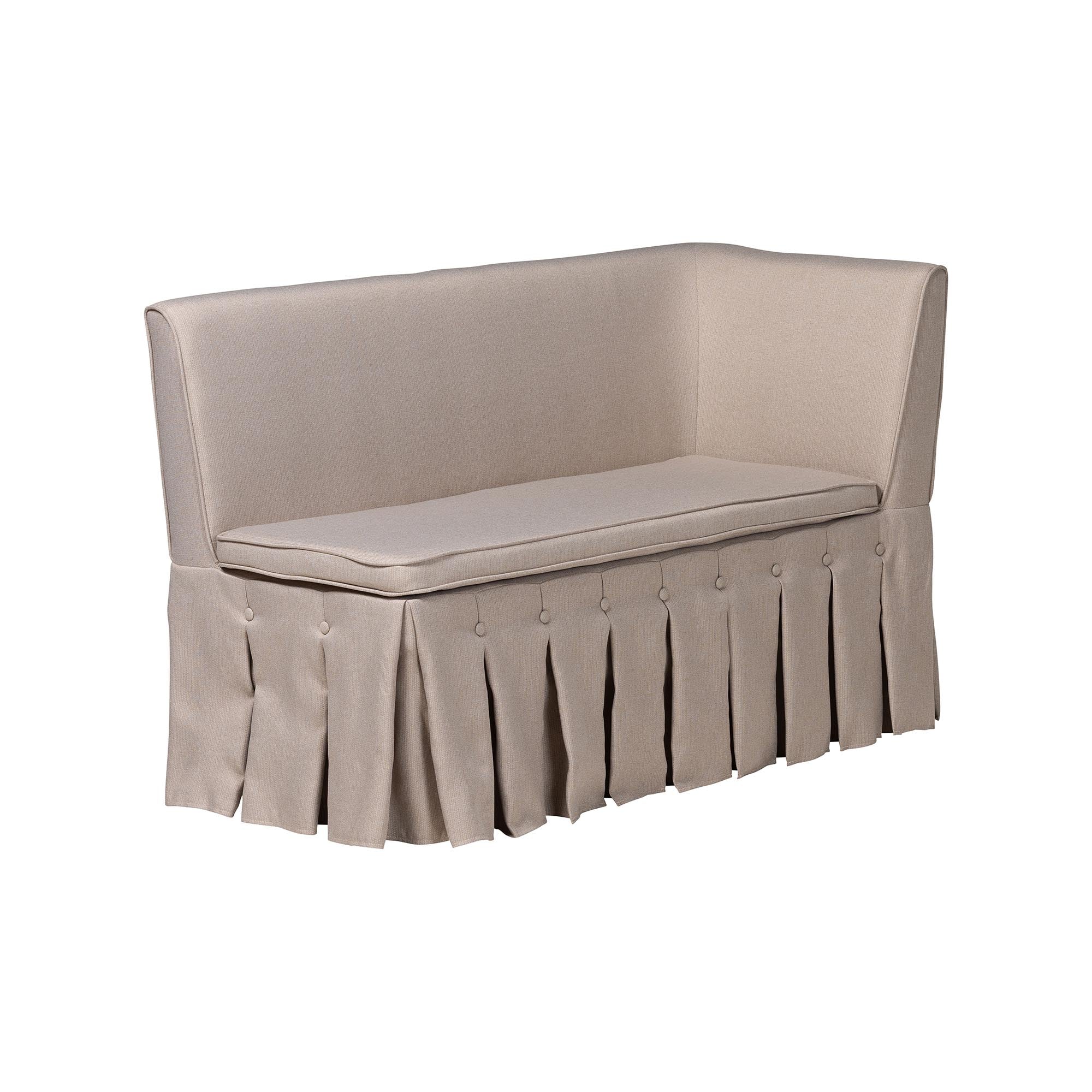 Meyer 2-Piece Fabric Upholstered Dining Nook Bench Set