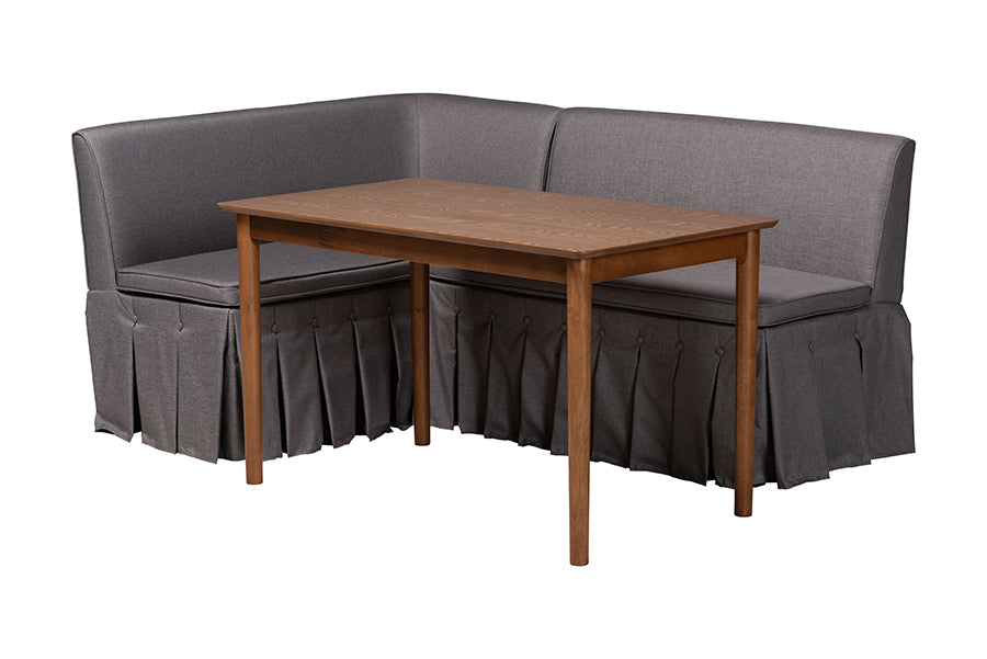 Reuben 3-Piece Fabric Upholstered Dining Nook Set