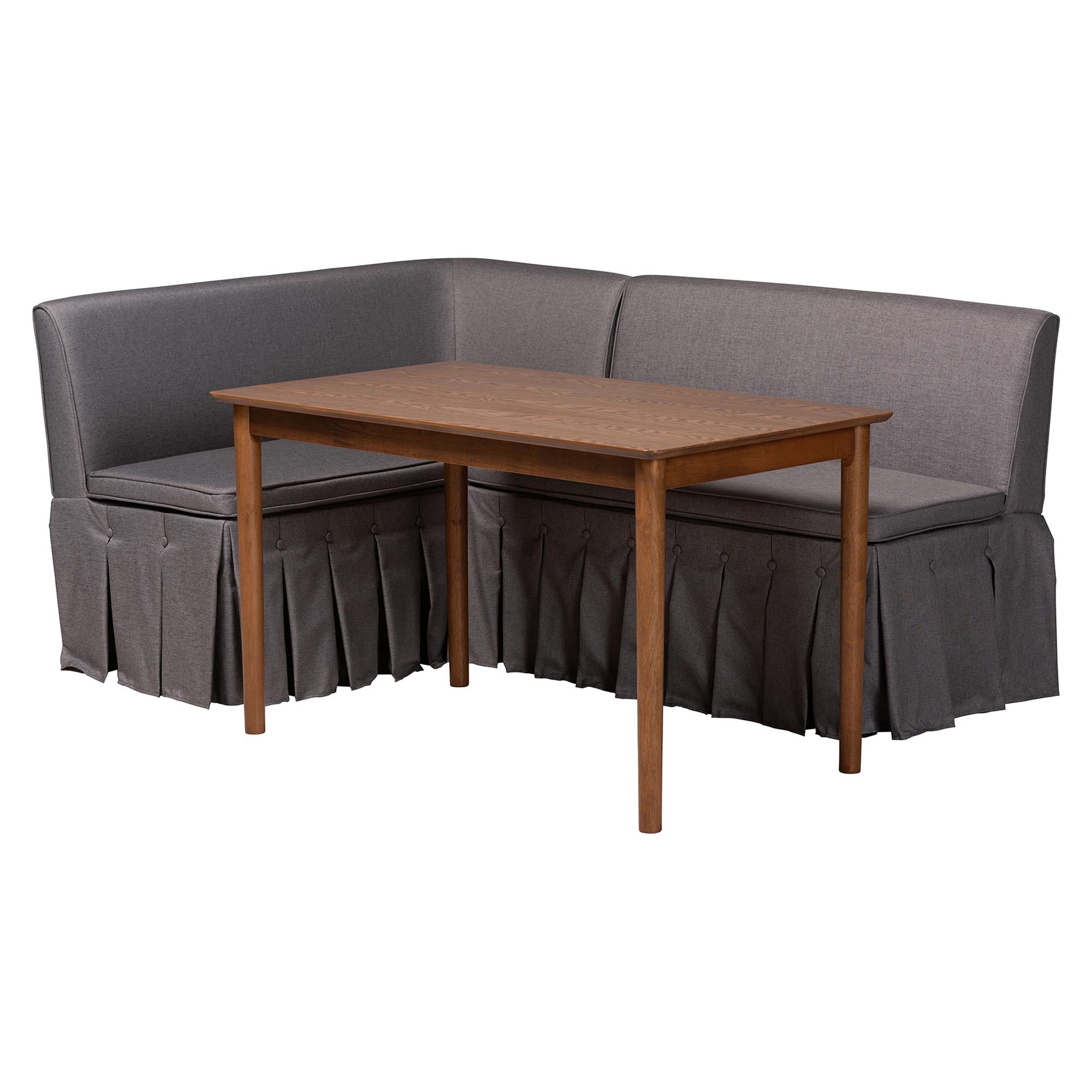 Reuben 3-Piece Fabric Upholstered Dining Nook Set