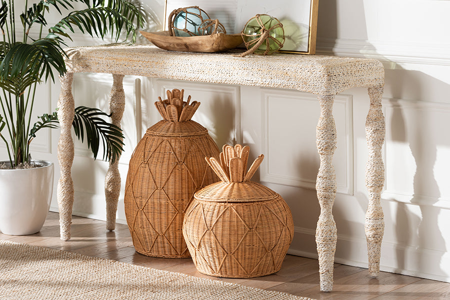 Bali & Pari Lejane Woven Seagrass Console Table