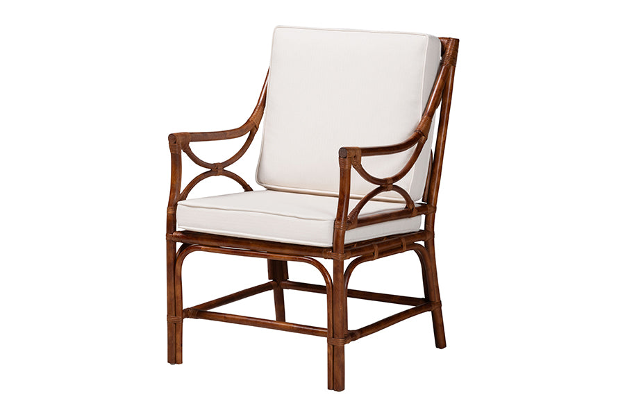 Bali & Pari Cleantha Marbled Tortoise Rattan Armchair