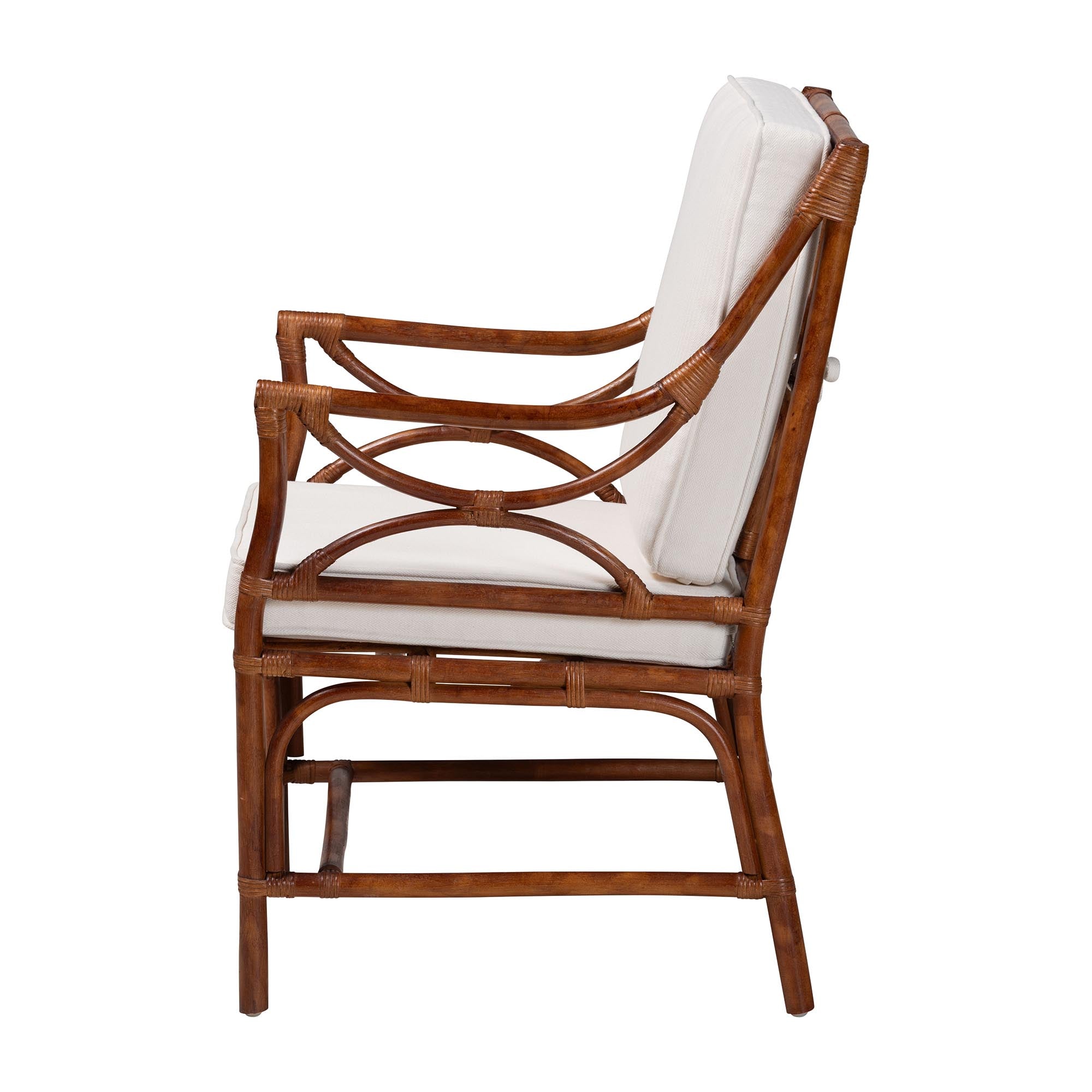 Bali & Pari Cleantha Marbled Tortoise Rattan Armchair