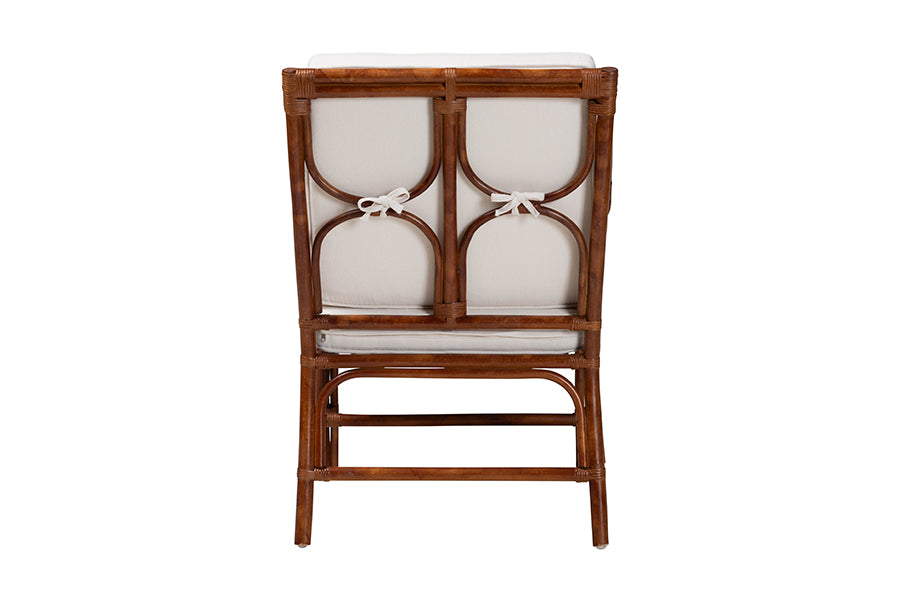 Bali & Pari Cleantha Marbled Tortoise Rattan Armchair