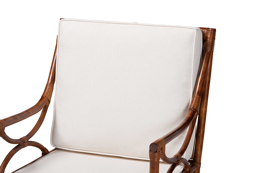 Bali & Pari Cleantha Marbled Tortoise Rattan Armchair