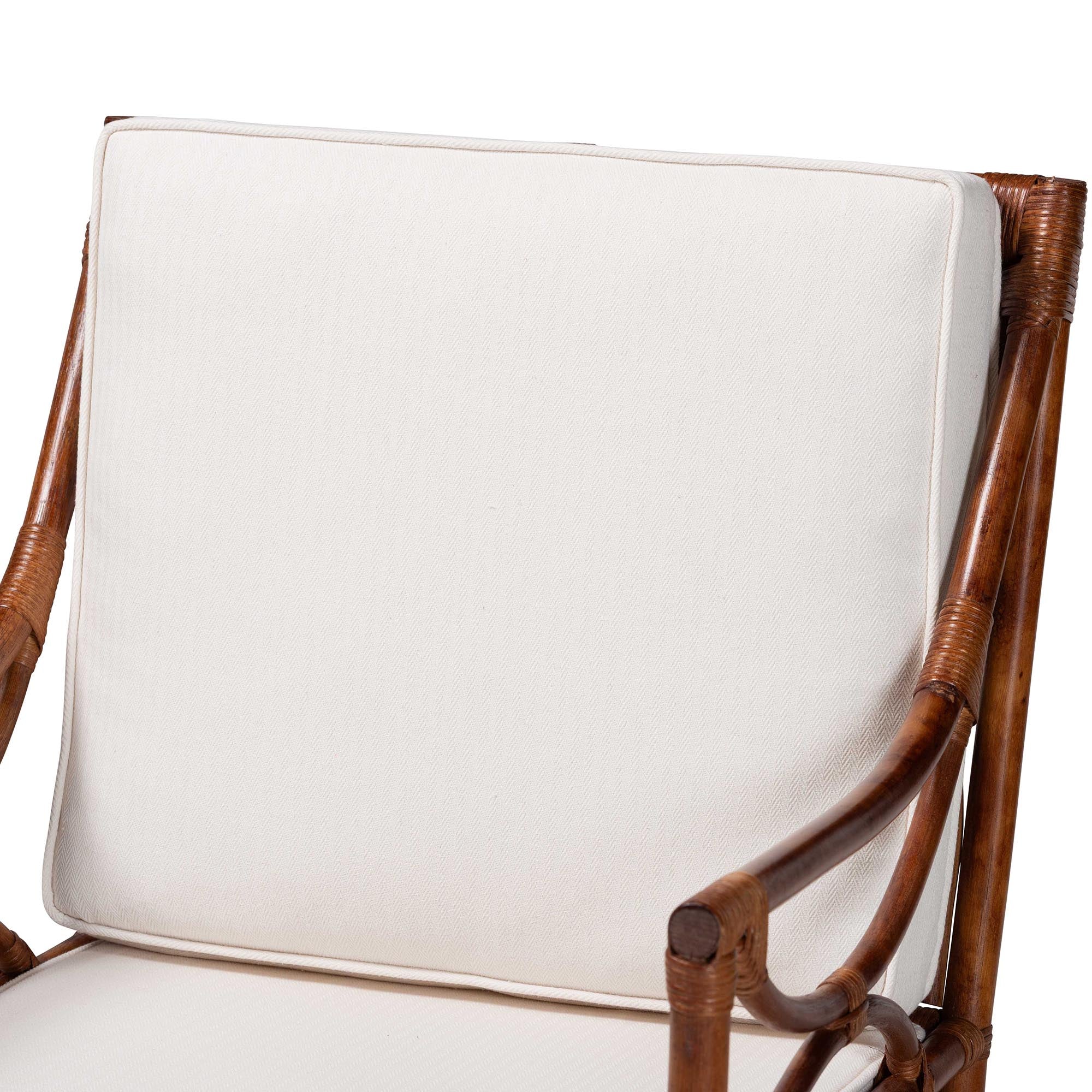 Bali & Pari Cleantha Marbled Tortoise Rattan Armchair