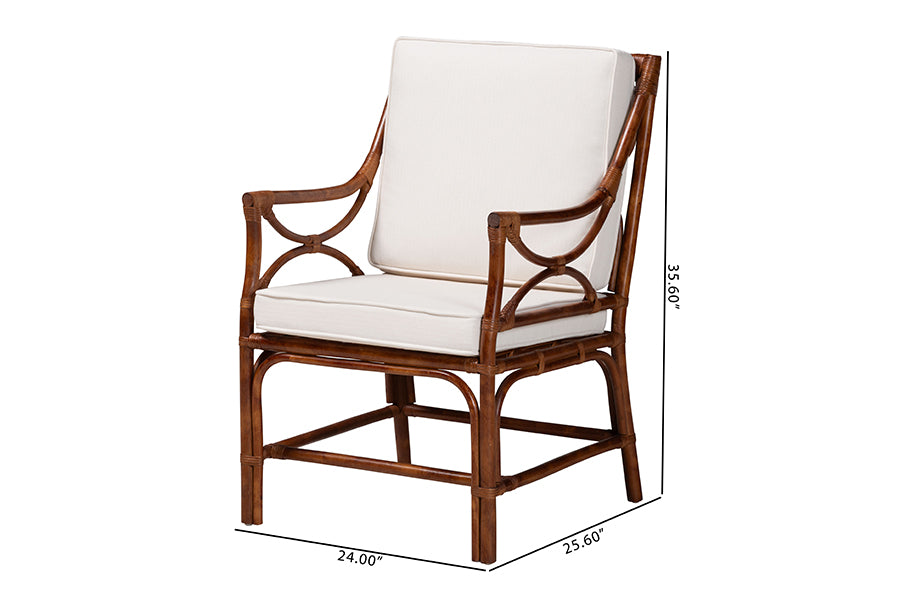 Bali & Pari Cleantha Marbled Tortoise Rattan Armchair