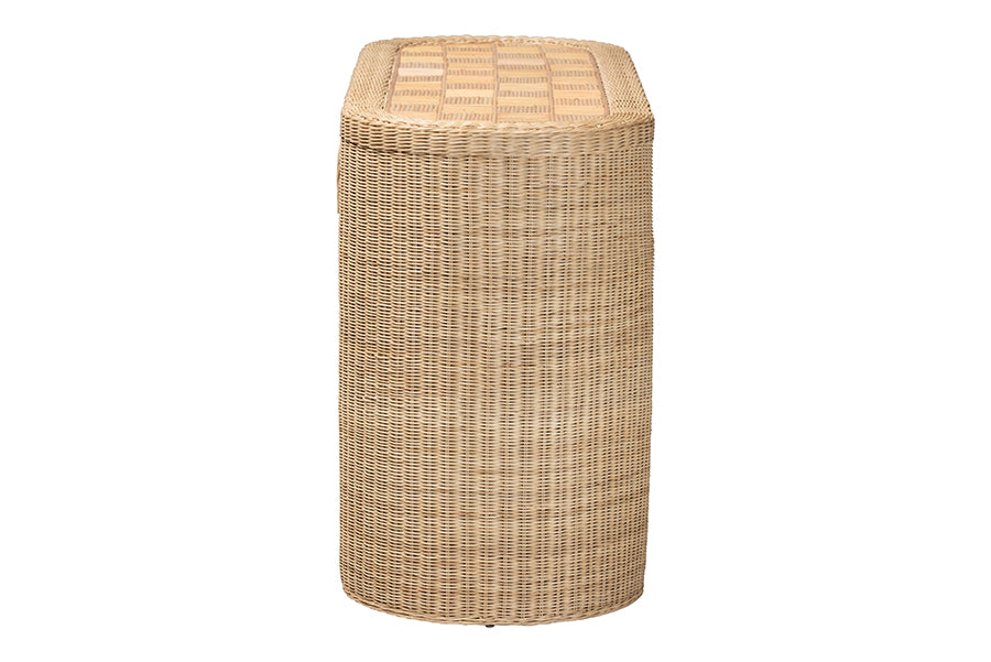Bali & Pari Mimi Rattan Checkered Console Table