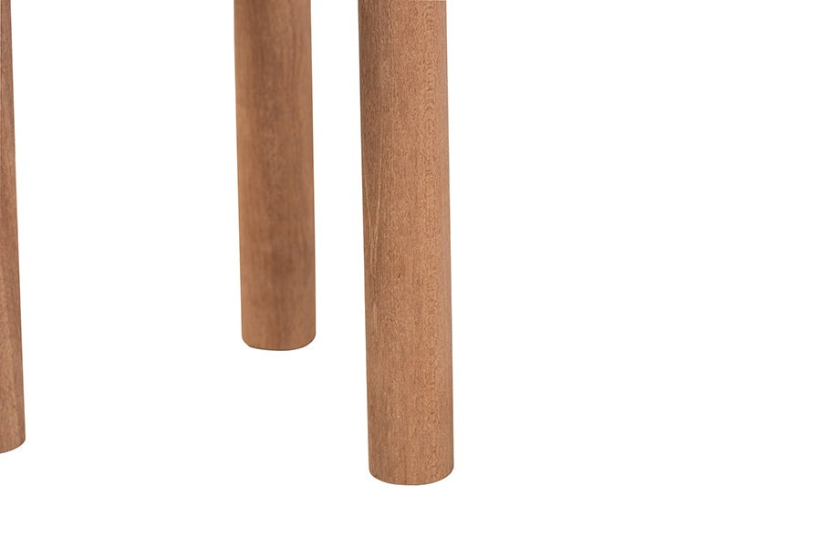 Bali & Pari Shadi Acacia Wood Multipurpose Accent Stool Sculptural End Table