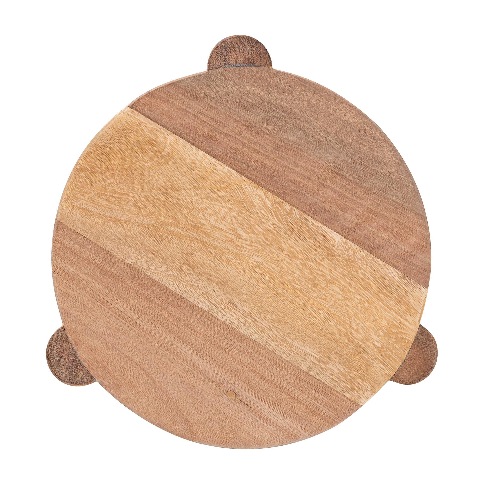 Bali & Pari Shadi Acacia Wood Multipurpose Accent Stool Sculptural End Table