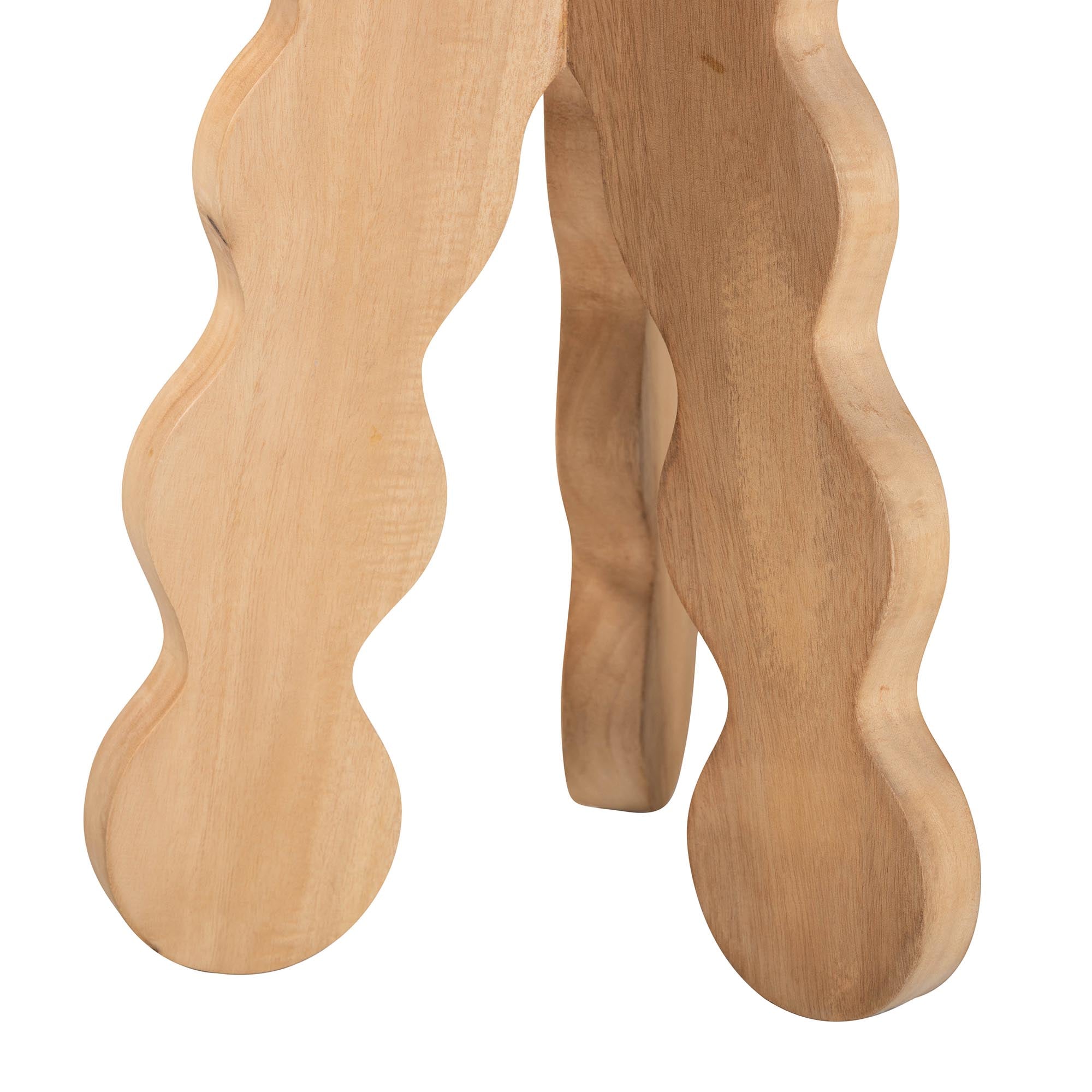 Bali & Pari Sino Acacia Wood Multipurpose Accent Stool Sculptural End Table