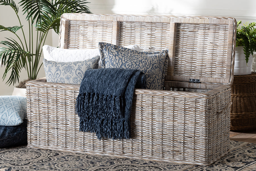 Bali & Pari Clarette Rattan Storage Bench