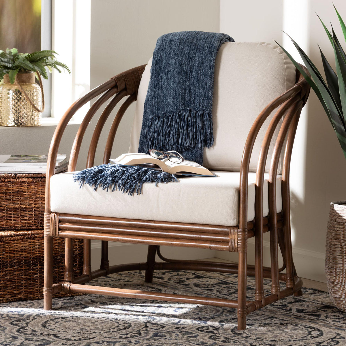 Bali & Pari Stan Rattan Lounge Chair
