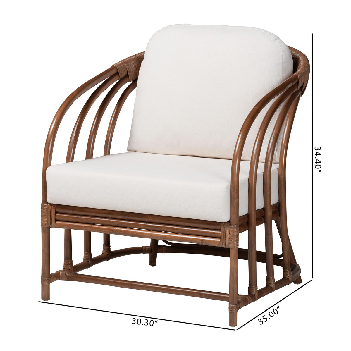 Bali & Pari Stan Rattan Lounge Chair
