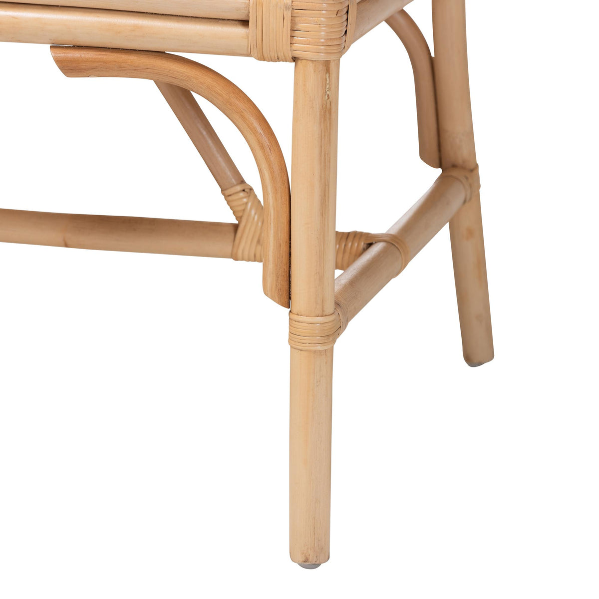 Bali & Pari Matt Rattan Loveseat with Cane Backrest