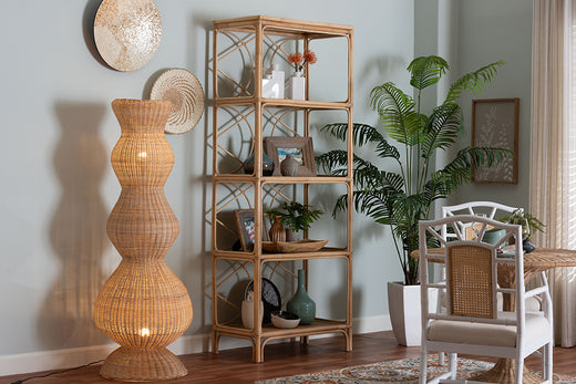 Bali & Pari Alger Rattan 5-Tier Display Shelf