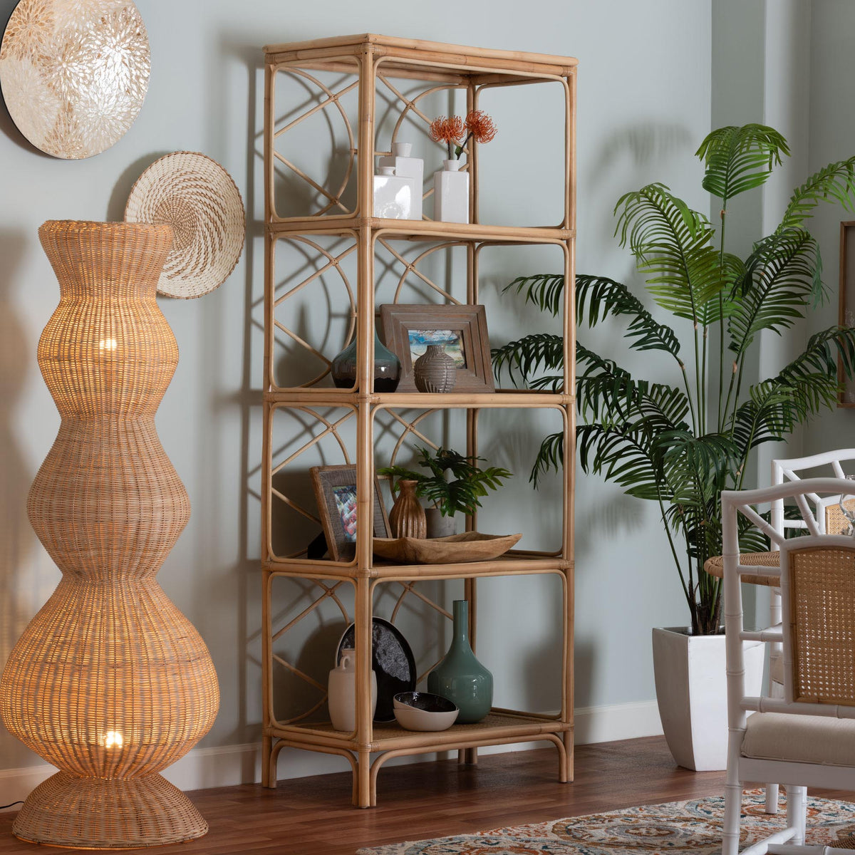Bali & Pari Alger Rattan 5-Tier Display Shelf