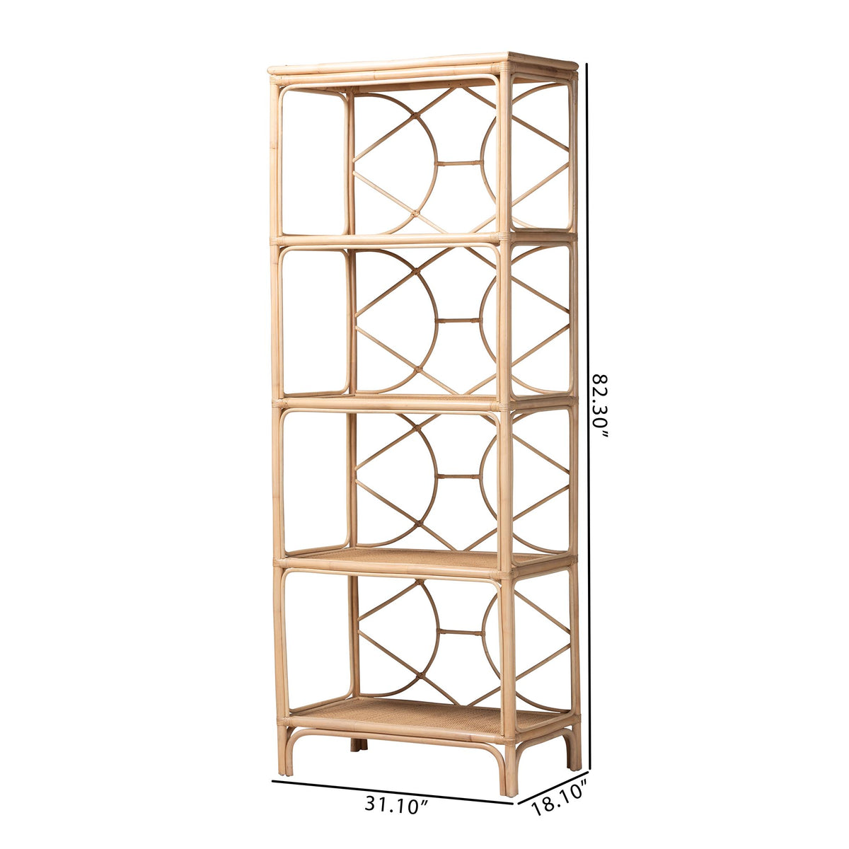 Bali & Pari Alger Rattan 5-Tier Display Shelf