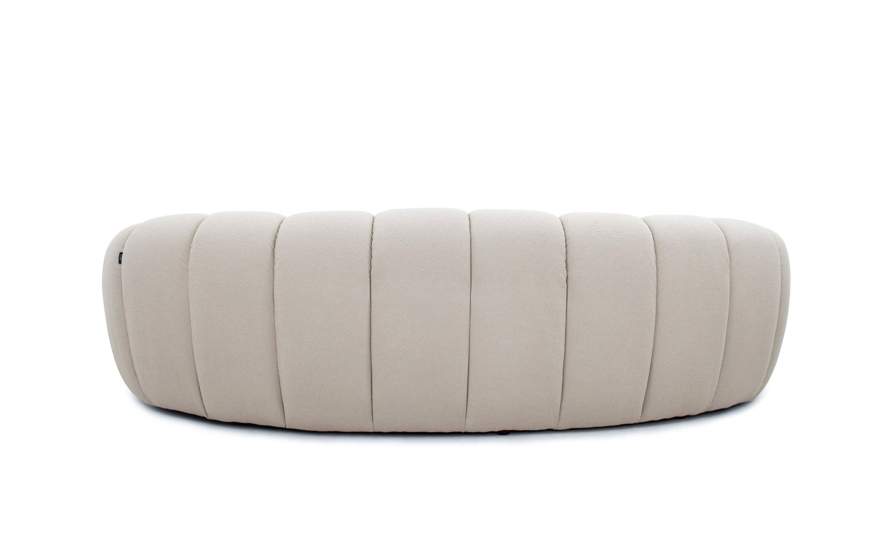 Divani Casa Yolonda Modern Curved Fabric Sofa