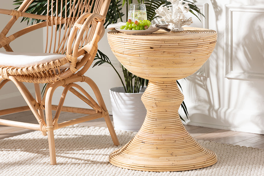 Bali & Pari Brookwood Rattan End Table
