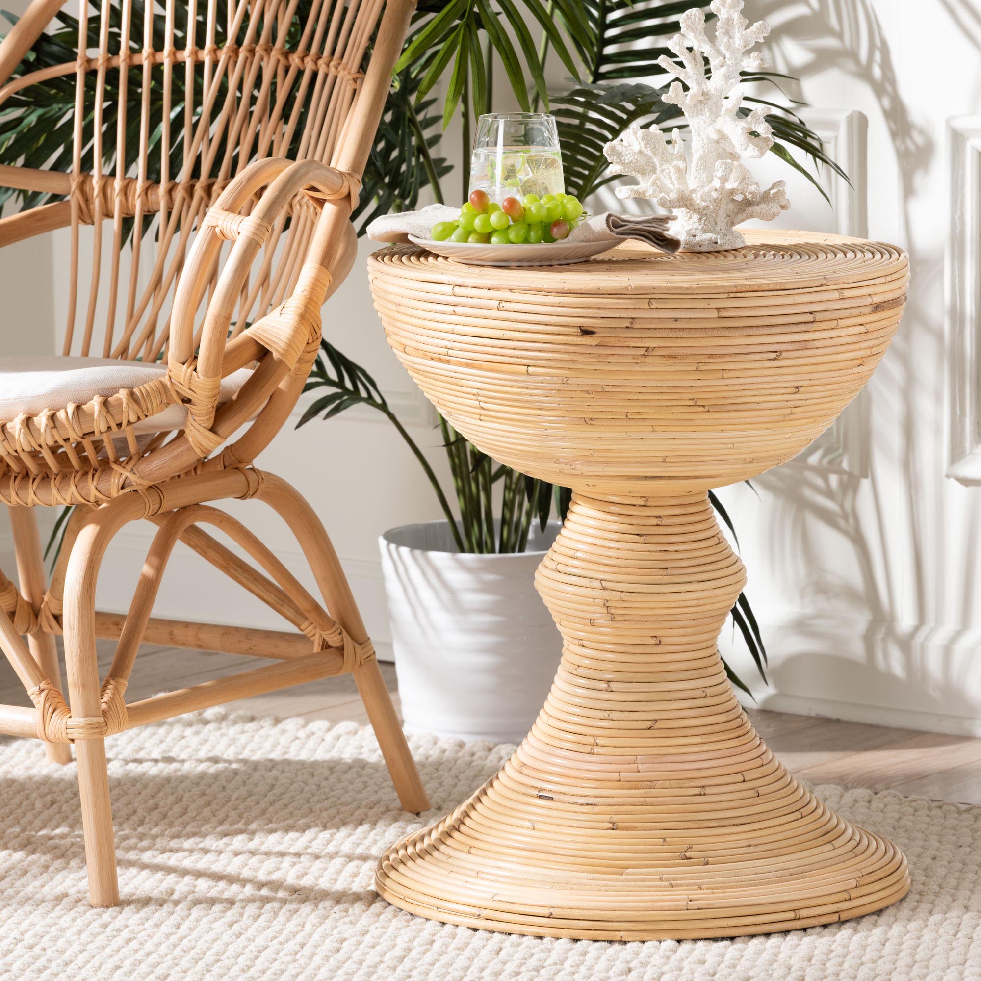 Bali & Pari Brookwood Rattan End Table