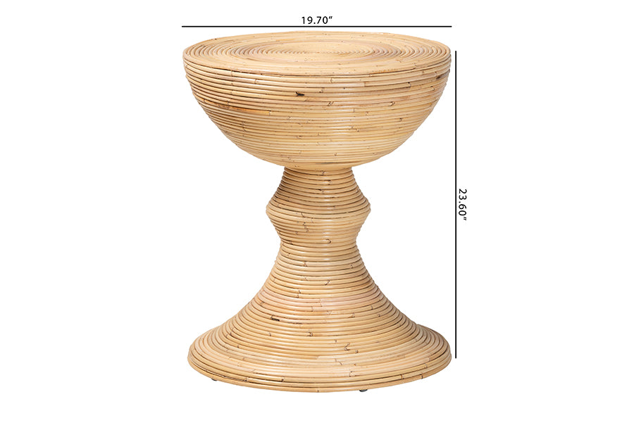 Bali & Pari Brookwood Rattan End Table