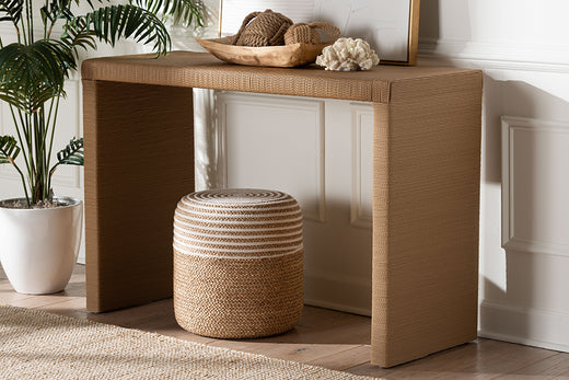 Bali & Pari Salve Woven Seagrass Console Table