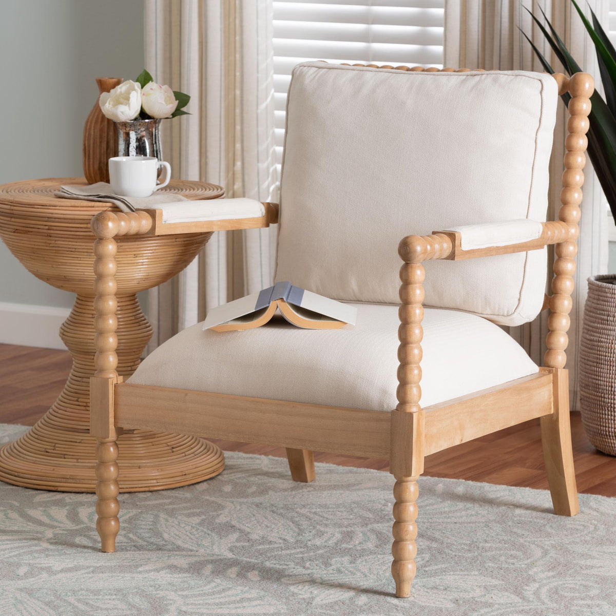 Bali & Pari Gracie Bobbin Wood Armchair