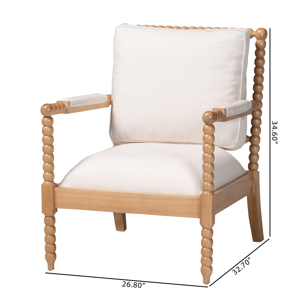 Bali & Pari Gracie Bobbin Wood Armchair