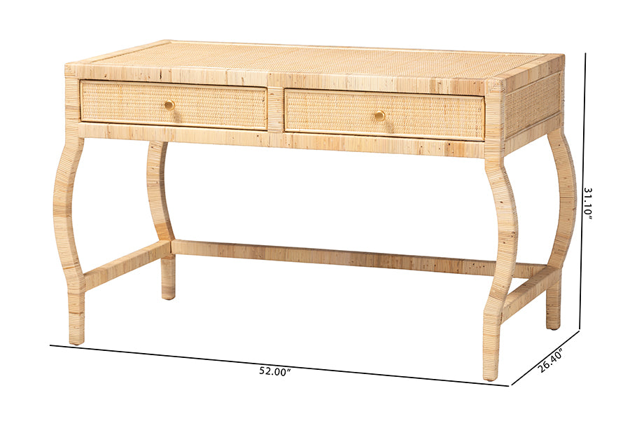 Bali & Pari Dalida Rattan Writing Desk