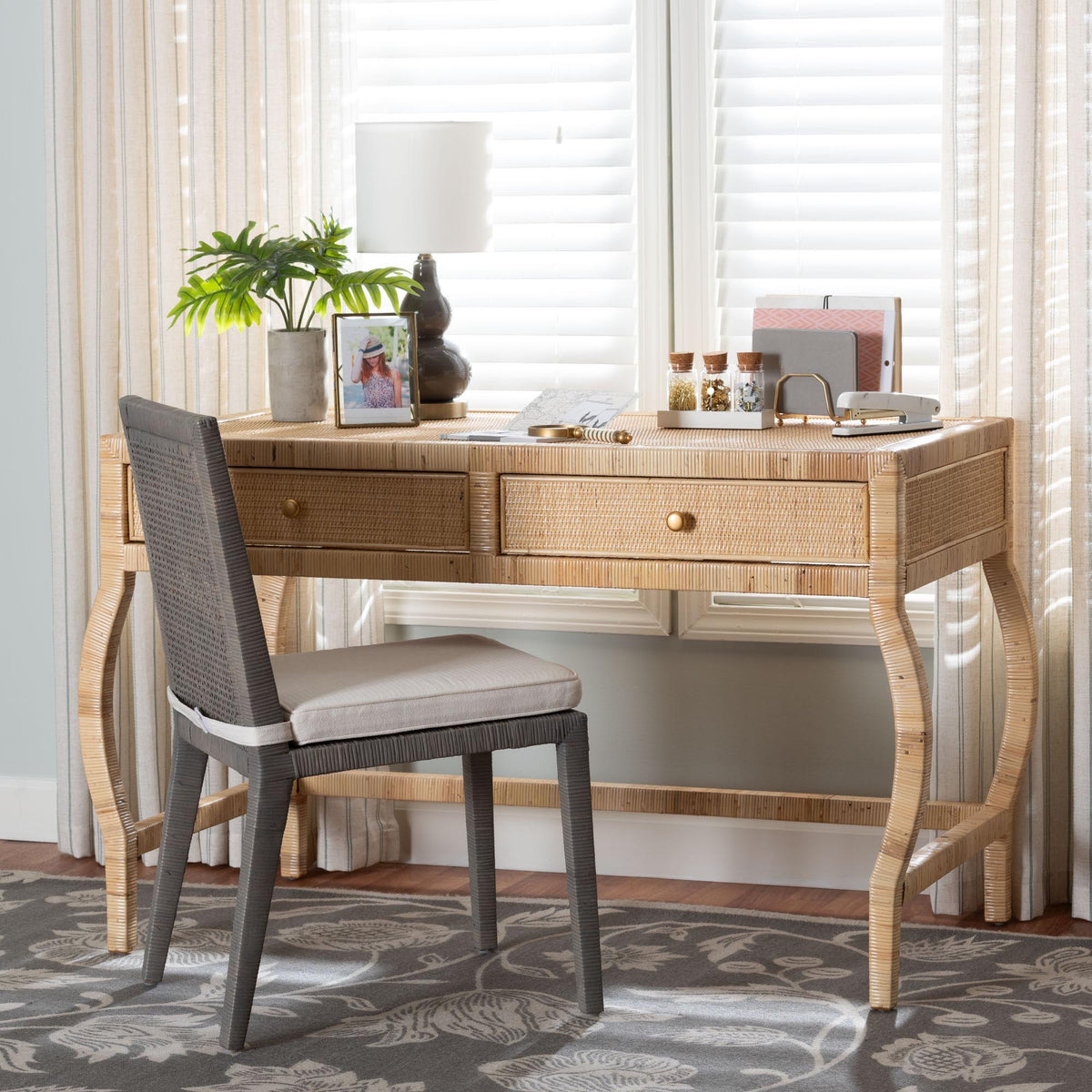 Bali & Pari Dalida Rattan Writing Desk