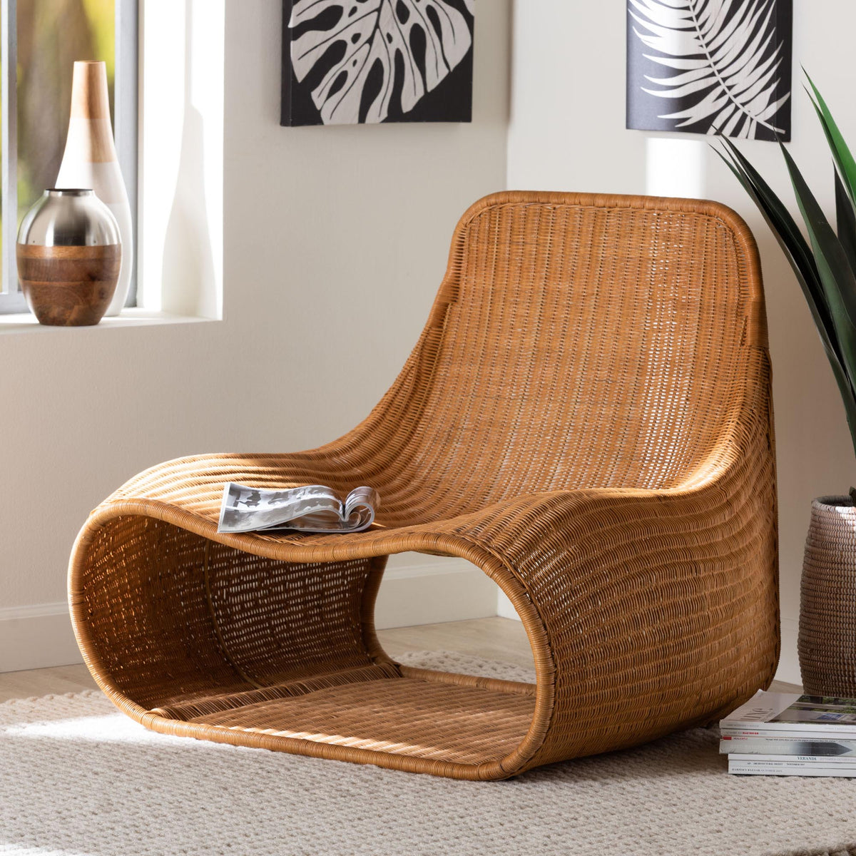 Bali & Pari Adala Rattan Loop Lounge Chair