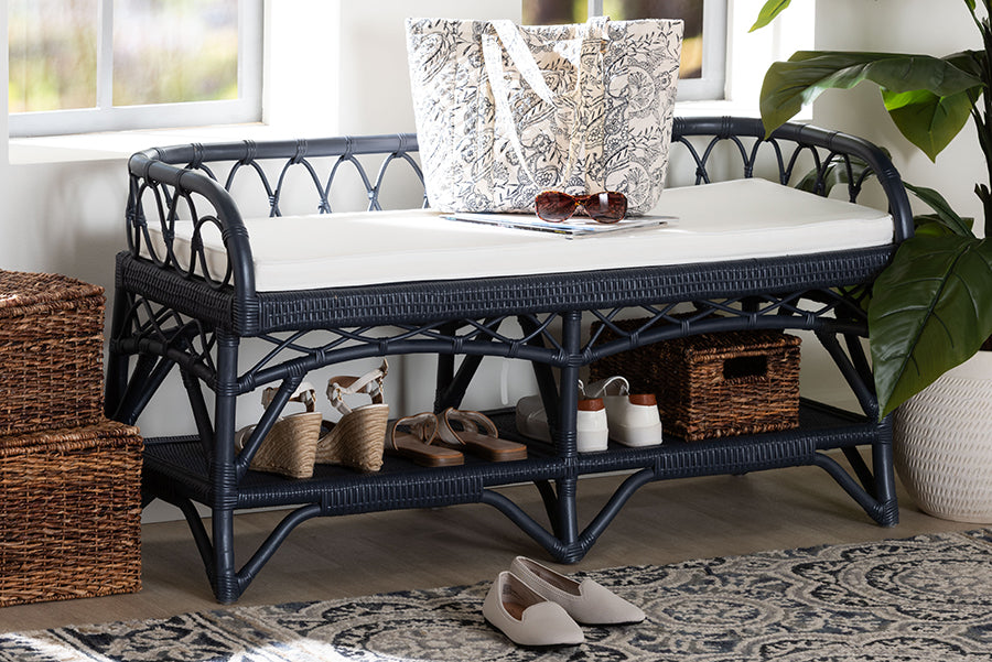 Bali & Pari Leryn Rattan Bench