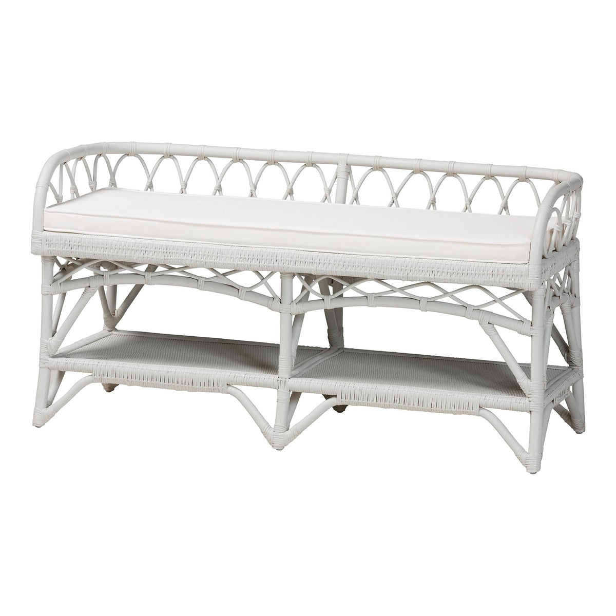 Bali & Pari Leryn Rattan Bench