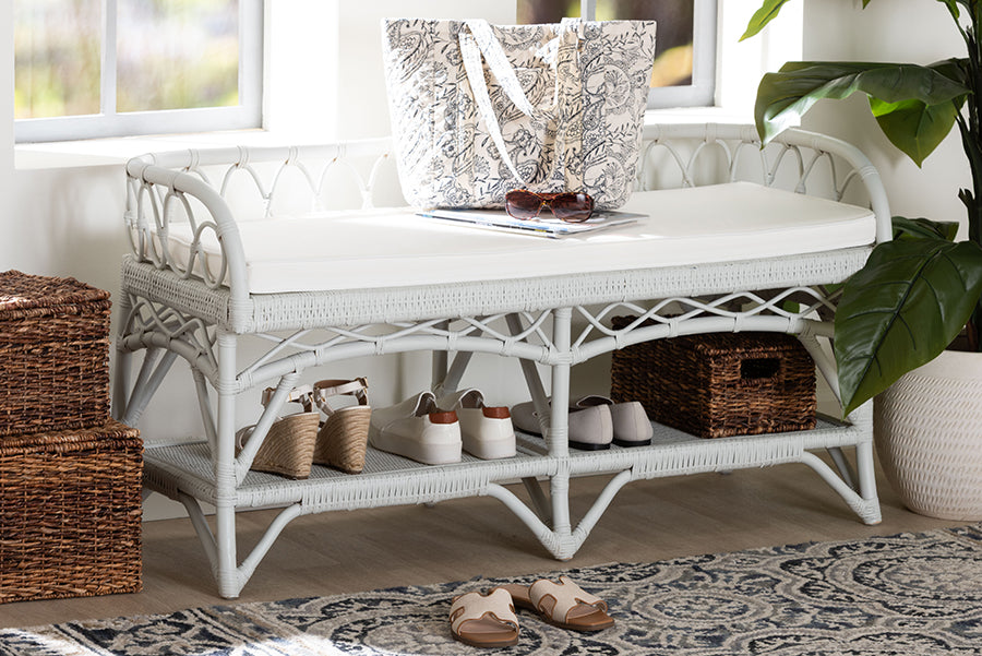Bali & Pari Leryn Rattan Bench