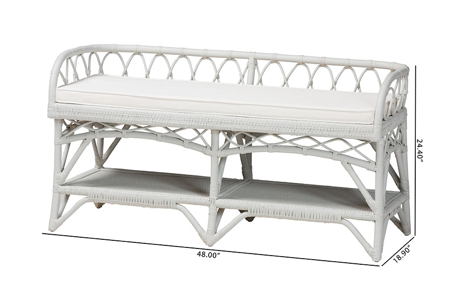Bali & Pari Leryn Rattan Bench