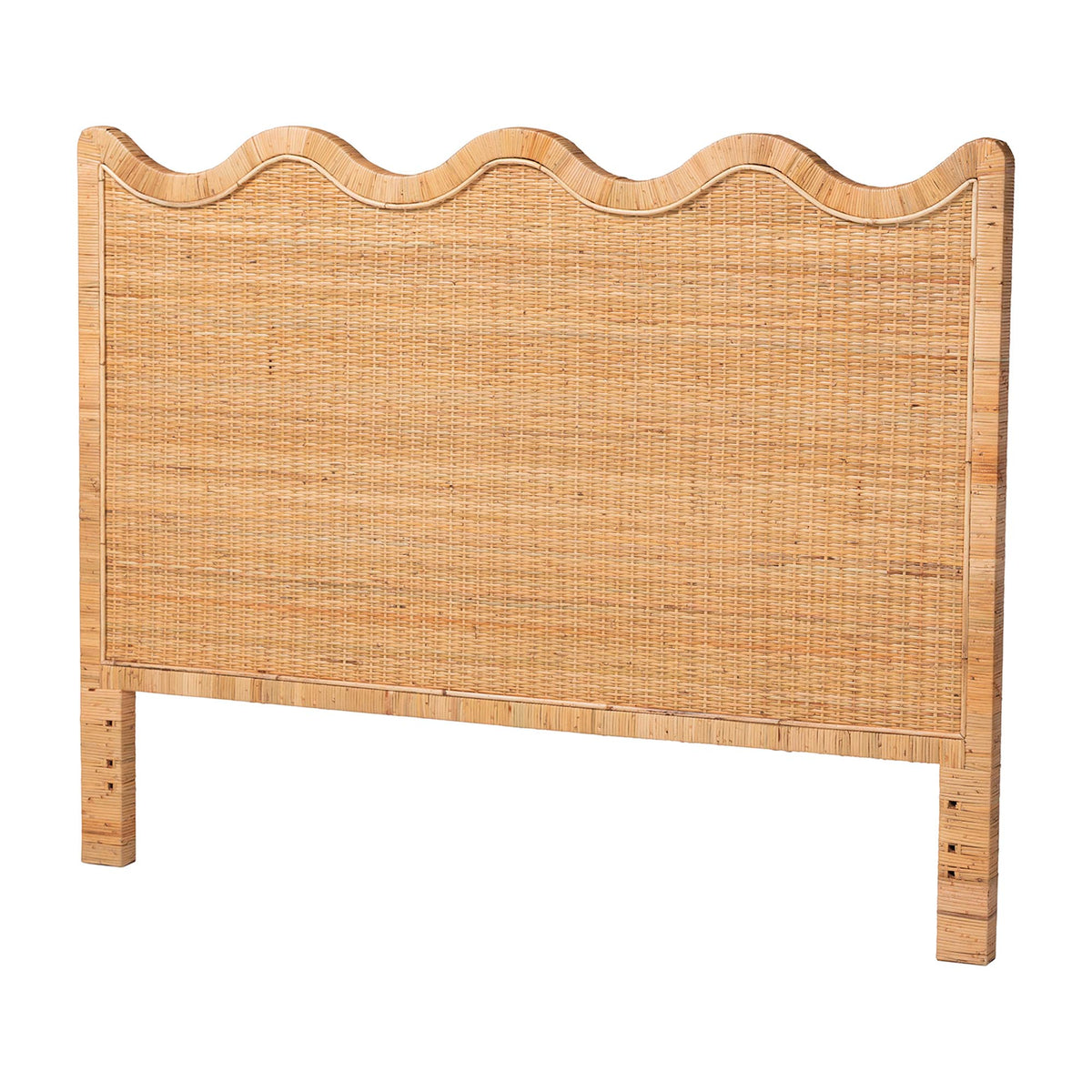 Bali & Pari Cassio Scalloped Rattan Headboard