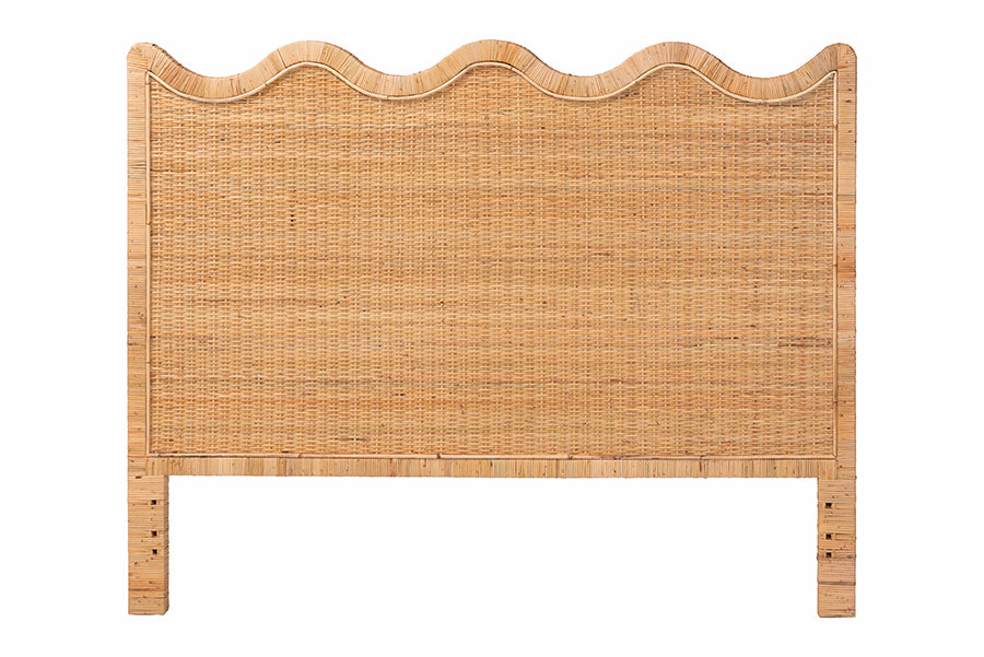 Bali & Pari Cassio Scalloped Rattan Headboard