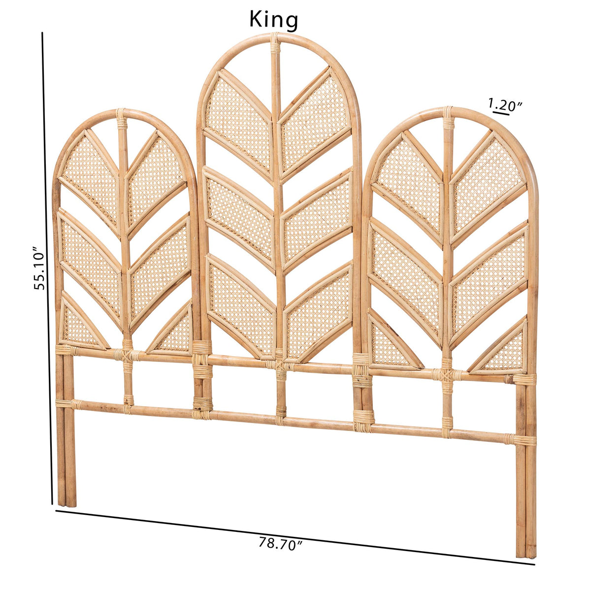 Bali & Pari Liang Rattan Freestanding Headboard