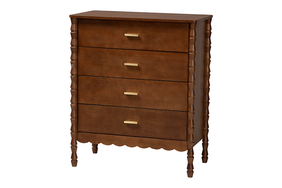 Danette Bobbin Wood 4-Drawer Chest
