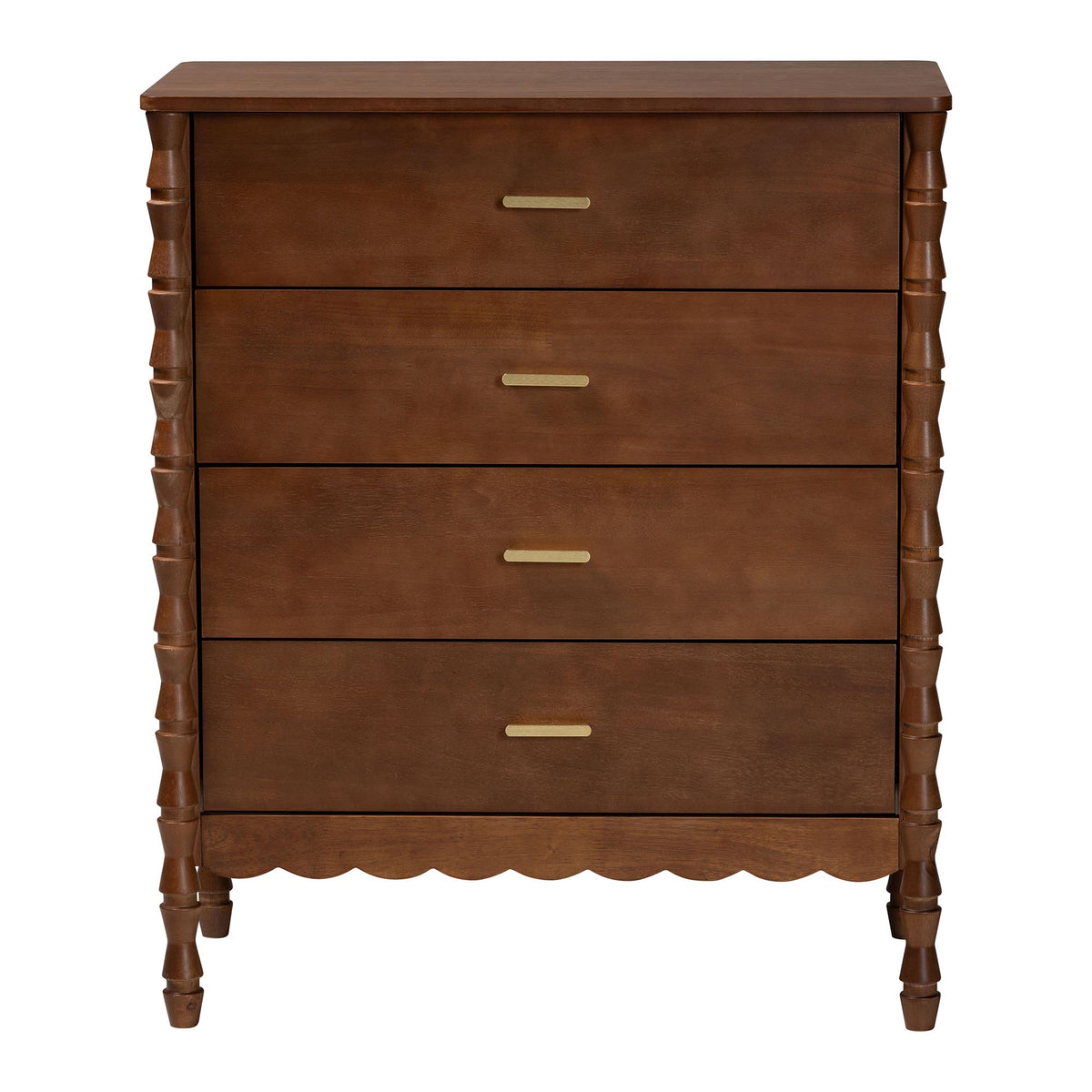 Danette Bobbin Wood 4-Drawer Chest
