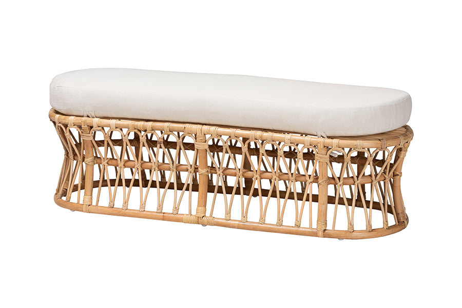 Bali & Pari Adelpha Rattan Accent Bench