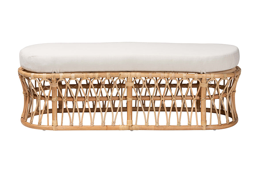 Bali & Pari Adelpha Rattan Accent Bench