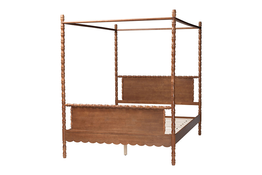 Danette Bobbin Wood Canopy Bed