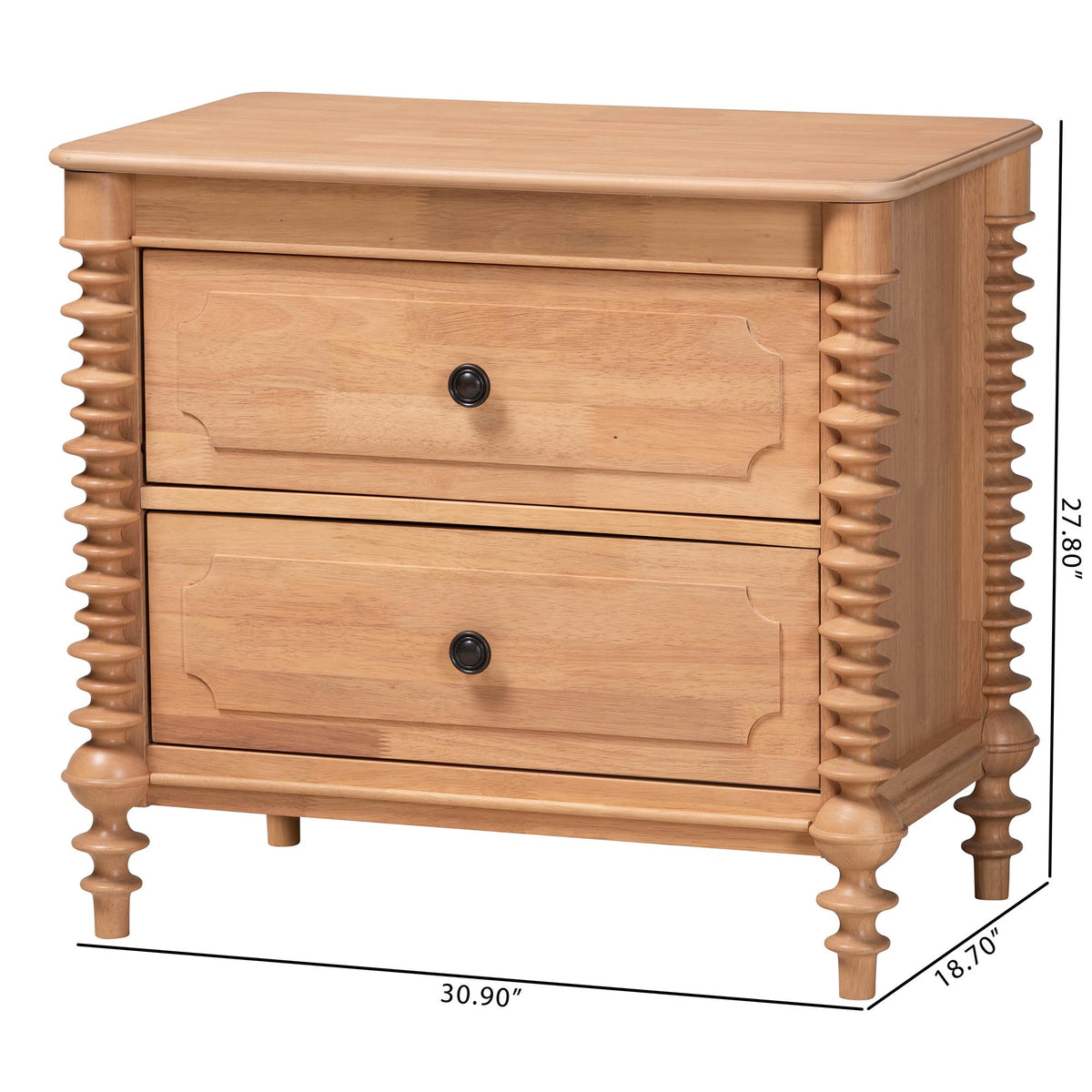 Neviah 2-Drawer Nightstand