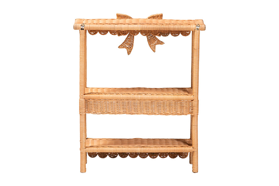 Bali & Pari Creusa Rattan 2-Tier Wall Shelf