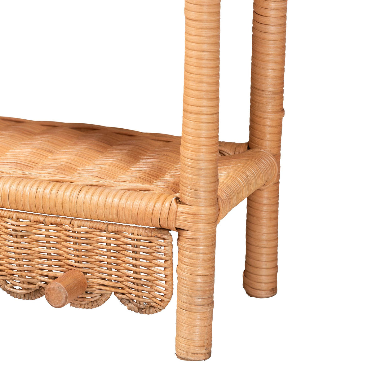 Bali & Pari Creusa Rattan 2-Tier Wall Shelf