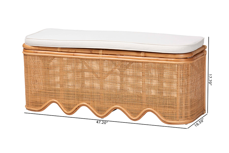 Bali & Pari Rivka Rattan Storage Bench
