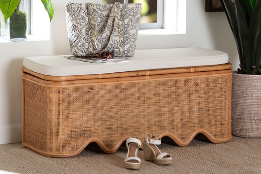 Bali & Pari Rivka Rattan Storage Bench